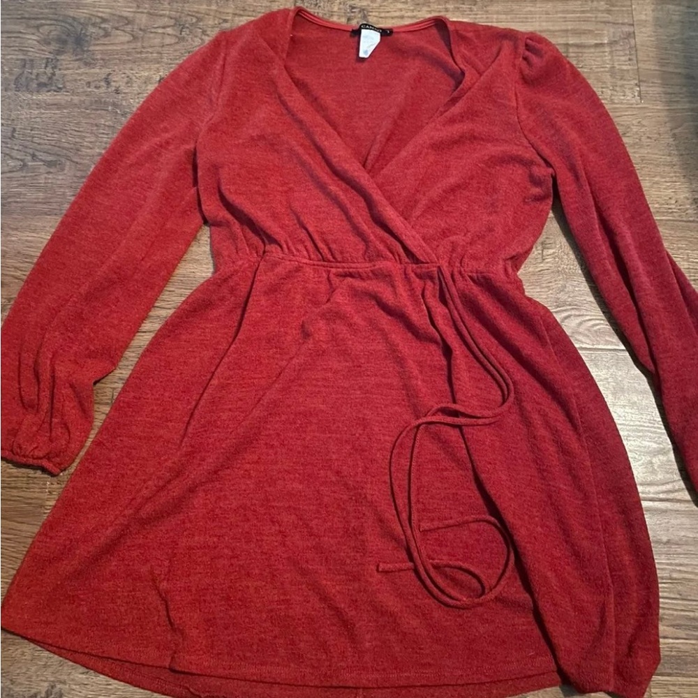 Rust sweater dress 1X NEW long sleeve